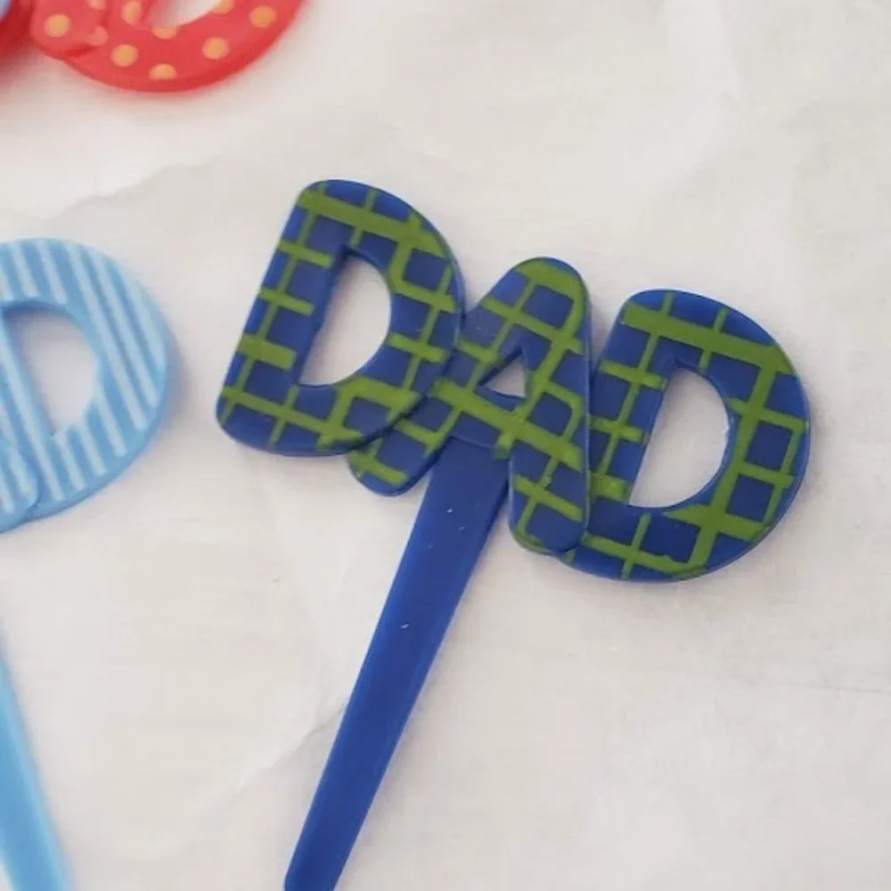 24 Father's Day Dad Cupcake cake toppers picks
